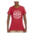 thumbnail image 2 of Wild Bobby, Brother Man Myth Legend Funny Dad, Father's Day, Women Graphic Tee, Red, Large, 2 of 4