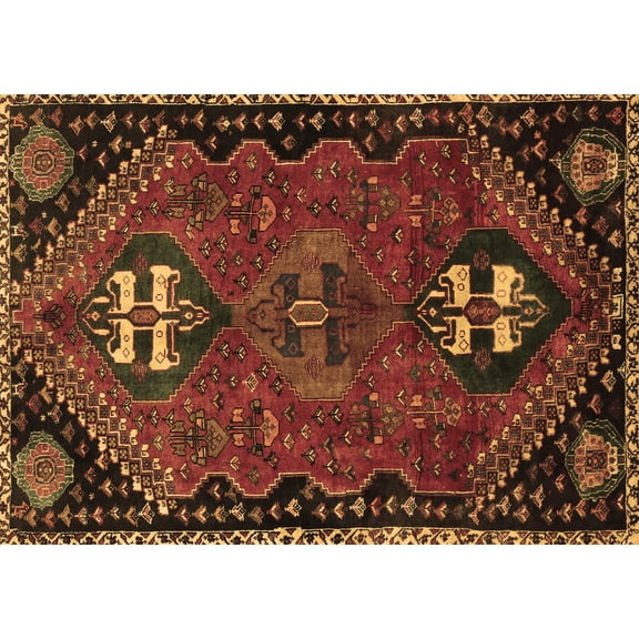 Ahgly Company Indoor Rectangle Persian Brown Traditional Area Rugs, 5' x 7'