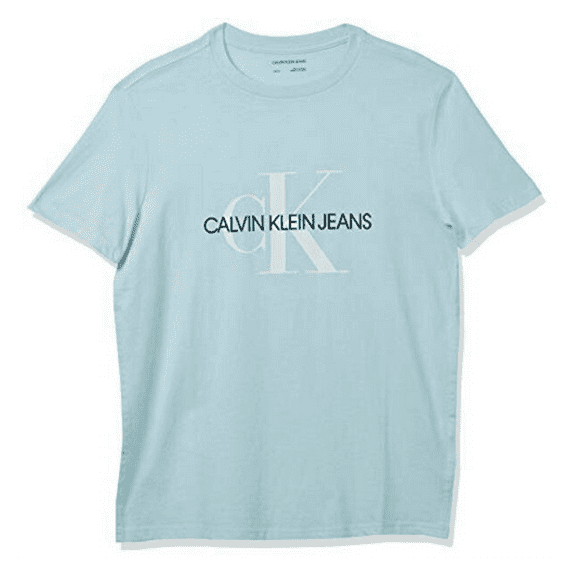 Calvin Klein Jeans Monogram Logo T Shirt Blue, S