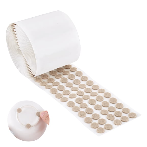 1000pcs Self Adhesive Felt Pads Cabinet Door Bumpers 10mm Small Beige Felt Bumpers 2mm Thin Dots Cabinet Door Protector Stopper DIY