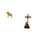 thumbnail image 5 of Figura De Caballo Sueco Dalecarlian Y Escultura Religiosa De Jesús, Madre María, Adorno Para Estantería Del Hogar, Decoración De Mesa Y Dormitorio., 5 of 8