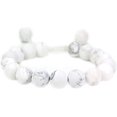thumbnail image 1 of Angelstones Bracelets en Macramé Tressé Ajustable 10mm Blanc Mat Howlite Perles Rondes Chakra Reiki 7-9 Pouces Unisexe, 1 of 2