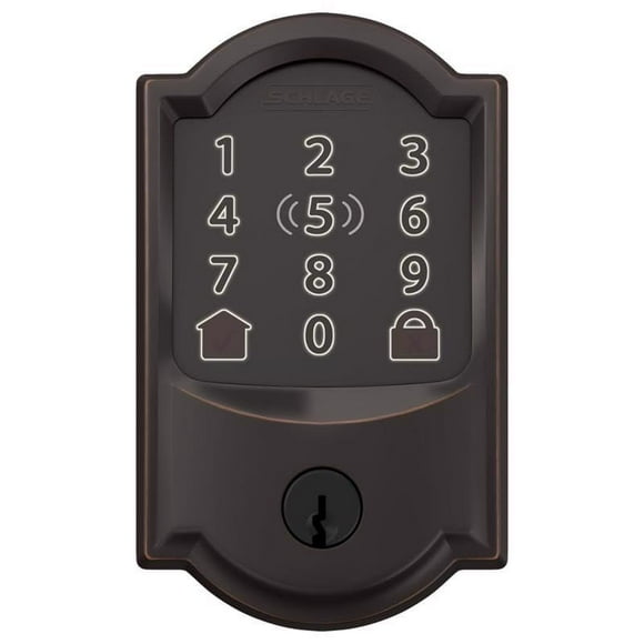 Cerradura SCHLAGE Encode Plus WiFi Deadbolt en bronce envejecido