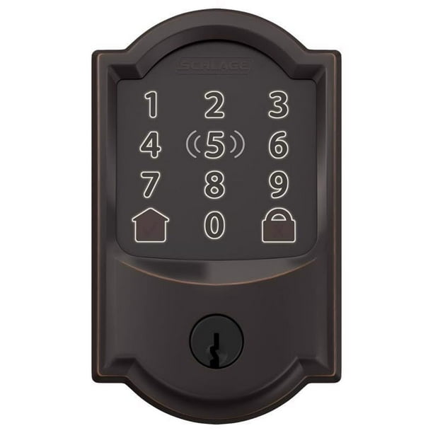 Cerradura SCHLAGE Encode Plus WiFi Deadbolt en bronce envejecido
