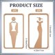 thumbnail image 2 of 2 letreros para puerta de baño, letreros de identificación para baños de damas y caballeros, letreros para baños de hombres y mujeres, pegatinas de pared autoadhesivas sin perforar., 2 of 5