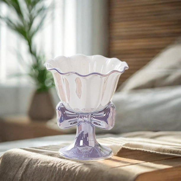 Plato para servir cereales, taza para helado, decoración del hogar, taza de yogur portátil, taza para ensalada para bodas, bares, hoteles, hogares, Violeta