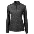 thumbnail image 2 of Women's Cutter & Buck Black Kansas State Wildcats Traverse Camo Quarter-Zip Pullover Top, 2 of 3