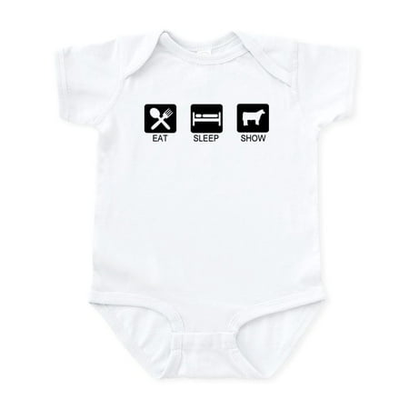 

CafePress - Eat Sleep Show (Steer) Infant Bodysuit - Baby Light Bodysuit Size Newborn - 24 Months