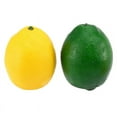 thumbnail image 3 of Paquete de 8 Limones Falsos Artificiales Frutas Para Llenado Florero Casa Cocina Decoración Fiesta, Amarillo Y Verde, 3 of 5