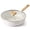 White w/Lid, variant on SENSARTE Nonstick Ceramic Frying Pan Skillet, Induction Omelette Pan Egg Pan, Healthy Cookware Chef's Pan with Heat-Resistant Handle, Dishwasher Safe, Gray, 8"