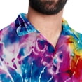 thumbnail image 5 of tie dye117 Men's Short Sleeve Poplin Shirt, Casual Button Down Shirts, Printed Summer Beach Shirt, Unisex Casual Button Down Top, 5 of 6