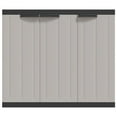 thumbnail image 3 of vidaXL Armoire de Rangement d'Extérieur Gris et Noir 97x37x85 cm PP, 3 of 5