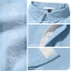 thumbnail image 5 of Blusa y camisa de manga corta con cuello vuelto para hombre, color liso, informal, holgada, a la moda, con botones, de manga corta y cuello vuelto, blusa de poliéster para hombre, 5 of 9