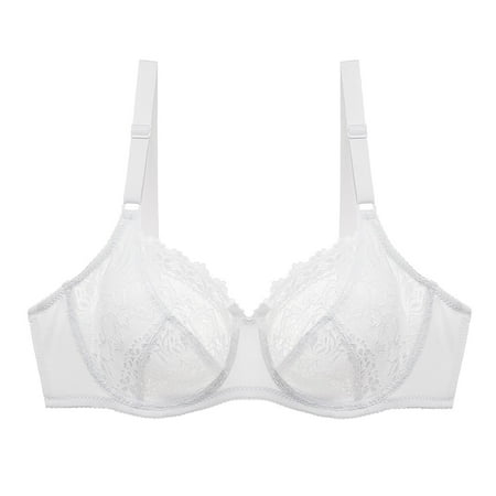 LLYWEY Wireless Padded Bras for Women Discounts Ladies Bras Ladies Sport Bra Style-802 Women Multiway Bra Feature Adult Female T-Shirt Sports Bras White 44B