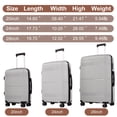 thumbnail image 6 of NiceTravel 3 Piece Hardside Luggage set, Lightweight Hard Shell Suitcase with TSA Lock Carry on and Checked Luggage, Gray, 6 of 6