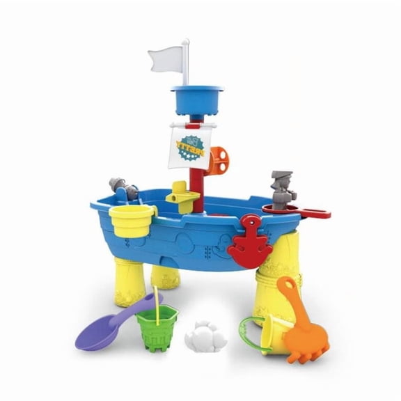 Mundo Toys Pirate Ship Sand & Water Table Playset, Outdoor Toy, Ages 3 