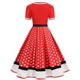 thumbnail image 4 of Maxi Dresses For Women 2023 Casual Polka Dot Short Sleeve 1950S Housewife Evening Party Prom Plus Size Dress For Women, 4 of 8