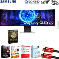 Samsung LS49DG956SNXGO 49 inch Odyssey OLED G9 Dual QHD Curved Gaming Monitor Bundle with Elite Suite 18, 2x HDMI Cable and Deco Gear CPS Exclusive 26 Month Protection Pack (BEACH-CPS-26M2000)
