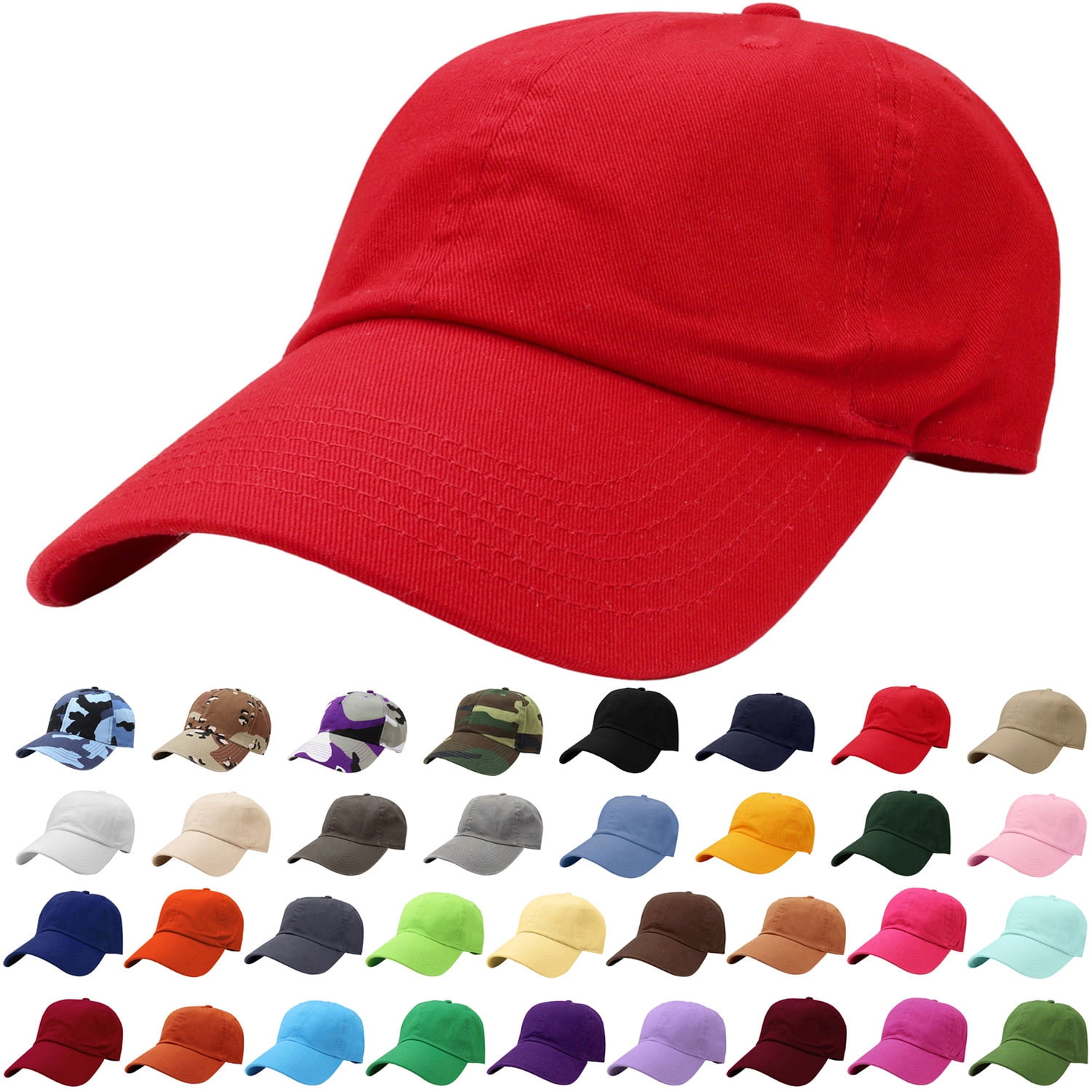 Falari Kids Boy Girl Baseball Cap Hat Washed Low Profile 100% Cotton Soft Lightweight Adjustable Size 
