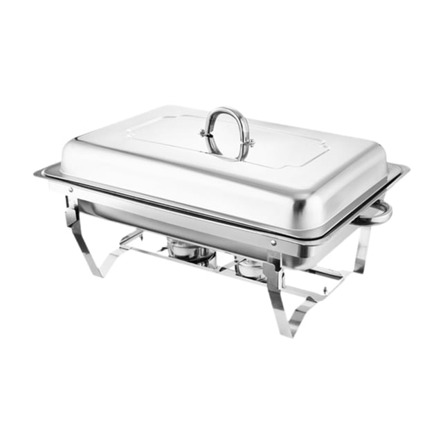 Servidor de Buffet rectangular, juego de Buffet de plato de frotamiento, sartén multiusos para comida, juego de calentador de Buffet y calentador para 1 cuadrícula