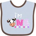 thumbnail image 3 of Inktastic I'm 1 Cute Cow and Polka Dots Boys or Girls Baby Bib, 3 of 4