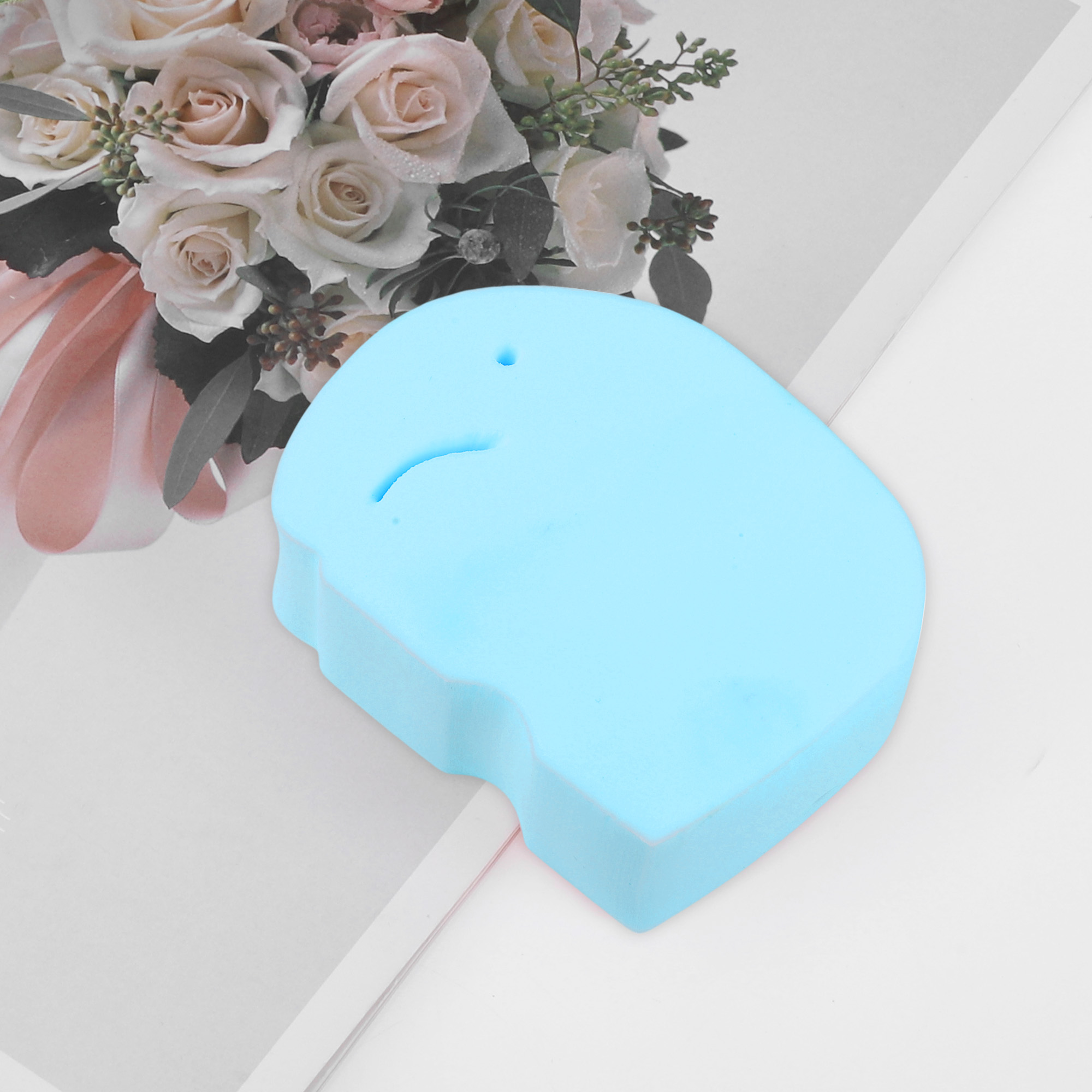 Unique Bargains Elephant Shape Bath Sponge Body Scrubber 1 Pc Blue
