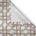thumbnail image 6 of Ambesonne Vintage Valance & Curtain, Colorful Rounded Stripes, 55"x30", Sea Blue and Dark Mustard, 6 of 7