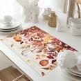 thumbnail image 5 of Fall Pumpkin Placemats Set of 8 Maple Leaves Red Leaf Vintage Letter Heat Insulated Linen Place Mats, Washable Stain-Proof Table Mats for Dining Tables Holiday Decor 13x19inch, 5 of 9