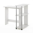 thumbnail image 4 of Pemberly Row Corner Computer Desk with Bookshelf in Stainless Steel Tubes, 4 of 6