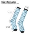 thumbnail image 2 of Fotbe Black White Gray Rabbit Calcetas Divertidas Estampadas para Hombre y Mujer, Calcetas de Algodón hasta la Rodilla para Caminar, Correr, Enfermería y Embarazo, 2 of 6