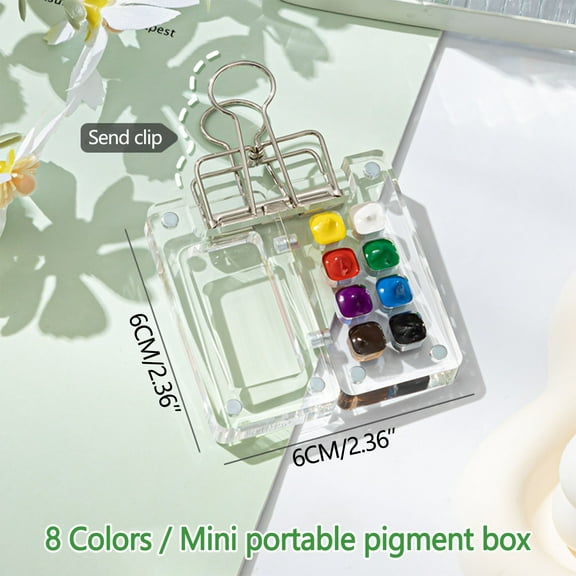 Acrylic Paint Portable Mini Acrylic Watercolor 8/15 Removable Watercolor Paint with Metal Clip Unique Gifts for Artists