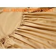 thumbnail image 4 of 1500 Thread Count 6-Piece DAMASK STRIPE Bed Sheet Set, King Chocolate Brown, 4 of 8