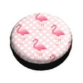 thumbnail image 3 of Kll Cute Flamingo With Heart Tire Cover,Universal Wheel Tire Cover For Trailer, Rv, Suv, Truck,Camper And Many Vehicle,(14 Inch), 3 of 8