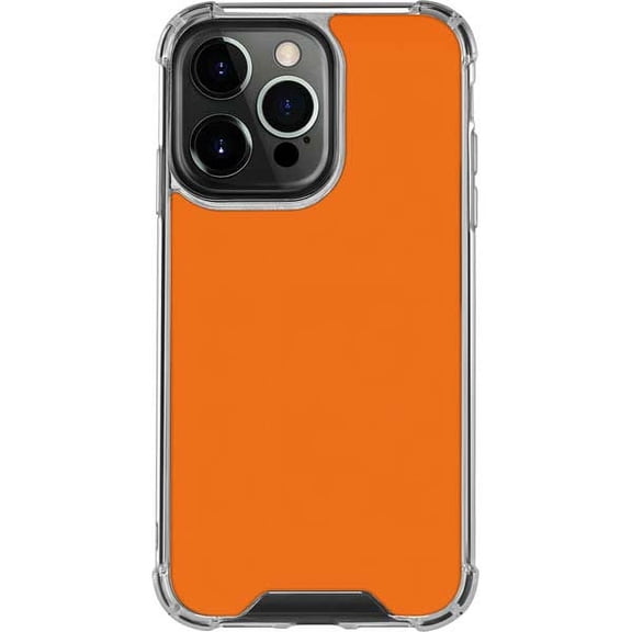 Skinit Solids Orange iPhone 14 Pro Clear Case