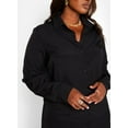 thumbnail image 4 of Rebdolls Women's Plus Oversized Layered Mini Dress - Black - 4X, 4 of 5