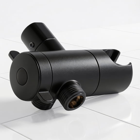 Brass Shower Arm Diverter for Handheld Shower Heads with 2-Way Diverter, Matte Black Finish