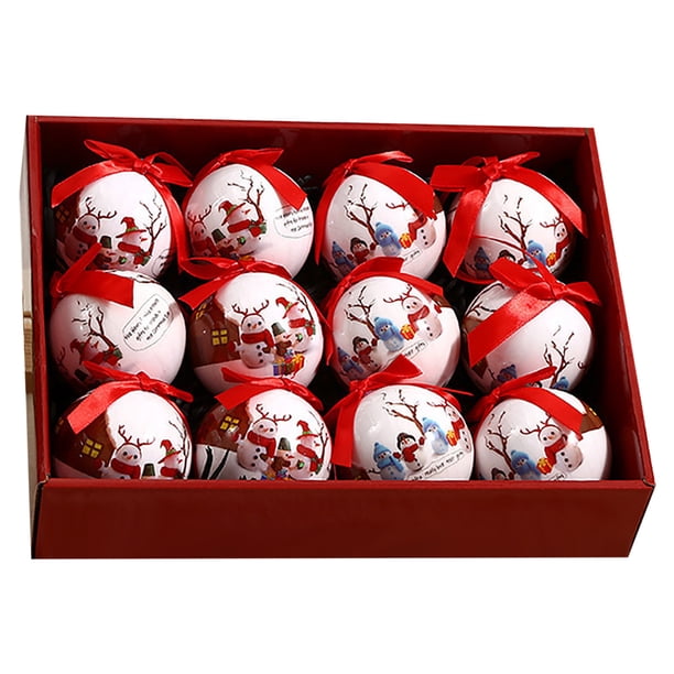 8cm Christmas Ball Christmas Tree Decoration Ball Holiday Party Decoration Gift Ball 12pcs