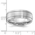 thumbnail image 3 of Cobalt Polished & Brushed Double Grooved 8mm Men's Band, 3 of 3