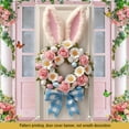 thumbnail image 5 of Welcome Bunny Door Cover, Pink Happy Easter Door Backdrop Decoration, Easter Front Door Welcome Sign Decoration for Happy Easter Party Favors, 5 of 6