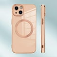 thumbnail image 5 of Designed for iPhone 14 Plus Case for Women & Girls [Compatible with MagSafe] Luxury Plating Gold Bumper Phone Cover Full Camera Protection Cover for iPhone 14 Plus 6.7 Inch-Pink, 5 of 12