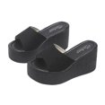 thumbnail image 5 of ZTTD Fashion Summer Women Sandals Wedge Heel Thick Sole Fish Mouth Solid Color Multicolor Casual Slipper Women's Slipper A, 5 of 5