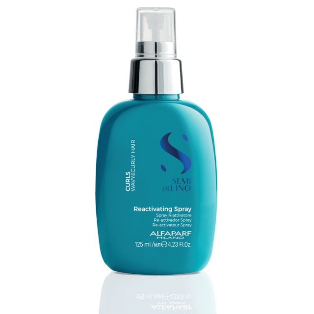 4.23 oz , Alfaparf Milano Curls Reactivating Spray, Alpha Parf Hair Scalp - Pack of 1 w/ Sleek Teasing Comb Alfaparf Milano by Sleekshop Alpha Parf belleza