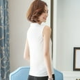 thumbnail image 5 of Womens Tops Blouse Brief Office Work Wear V Neck Sleeveless Chiffon Tops Shirt, 5 of 8