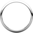 thumbnail image 2 of 2mm Half Round Band in 10k White Gold - Size 8, 2 of 9