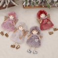 thumbnail image 5 of Farfi Muñeca de ángel de Navidad con ala Sombrero de Felpa Falda Adorno de Estrella Cara Sonriente Accesorio de Festival de Piernas Largas Cordón Decoración del hogar de Navidad Colgante para niñ, 5 of 5