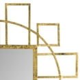 thumbnail image 3 of SAFAVIEH Round Geometric Matrix Key Mirror, Gold, 3 of 5