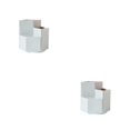thumbnail image 1 of Bearachild Portalápices giratorio con 3 ranuras, caja de almacenamiento de lápices, organizador de maquillaje de escritorio de plástico, gran Gris/Sin pegatina 2piezas, 1 of 6