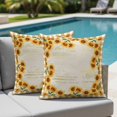 thumbnail image 4 of Set of 2 Summer Sunflowers Pillow Covers 16x16 Inch, Farmhouses Retro Yellow Plaid Decorative Throw Pillow Cases Cotton Cushion Covers for Sofa Couch Bed Living Room Bedroom Home Decor, 4 of 9