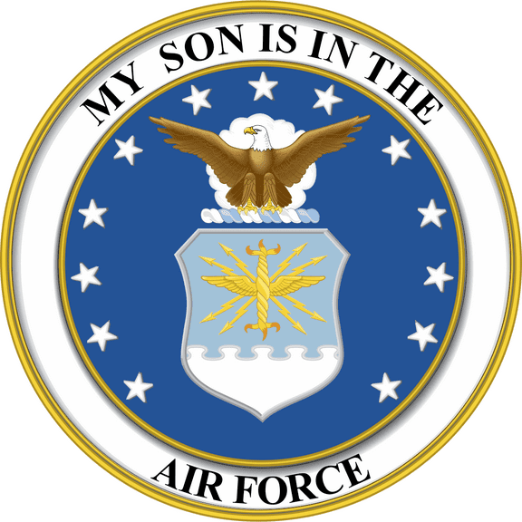 5.5 Inch My SON is in the Air Force Seal Pride Vinyl Transfer Decal