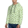thumbnail image 3 of Wukai Green Avocado Print Men Hoodies Fleece Sweatshirts Long Sleeve Sweaters Pullover Fall Outfits Winter Clothes-Medium, 3 of 7